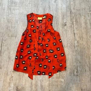 Maeve Anthropologie I Novelty Silk Blouse